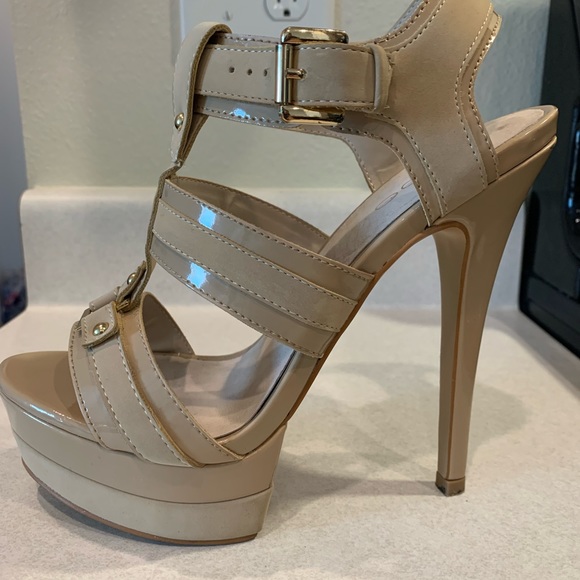 Nude suede platform pumps from ALDO. Used mildly. - Picture 16 of 16